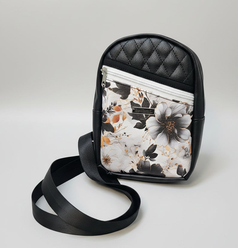 Sac à dos sacoche en simili cuir matelassé (Petit)