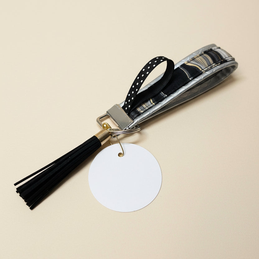 Porte-clé avec sangle en simili cuir