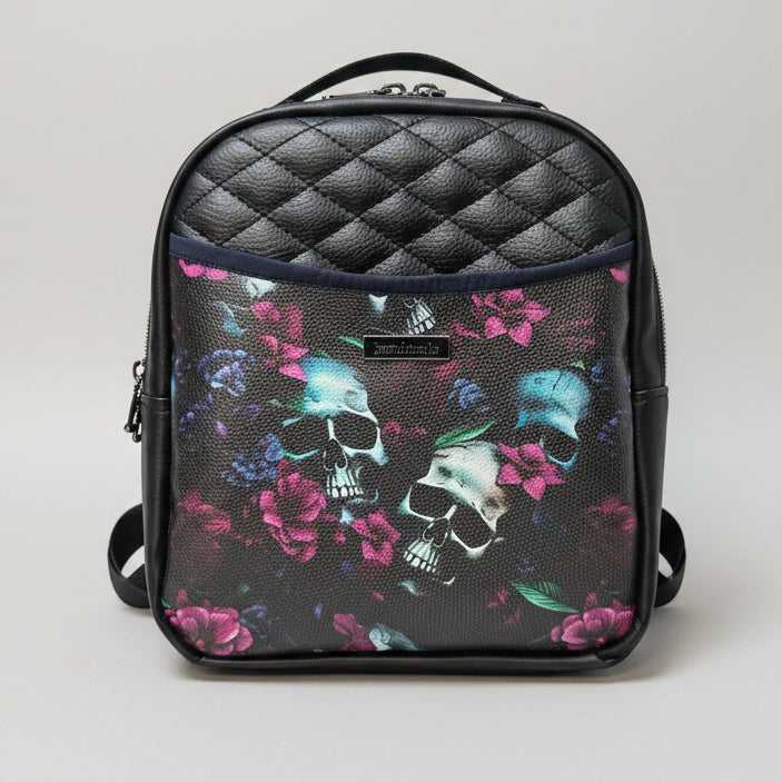 Sac à dos sacoche en simili cuir matelassé (Moyen)