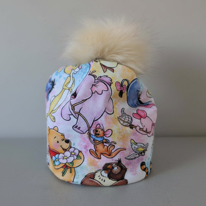Tuque enfant doublée micropolar avec pompon amovible - 1 an (38 cm)