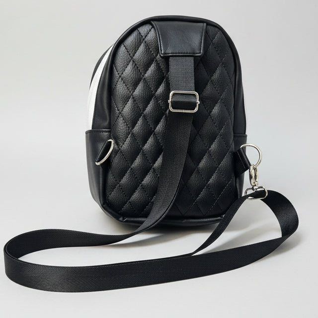 Sac à dos sacoche en simili cuir matelassé (Petit)
