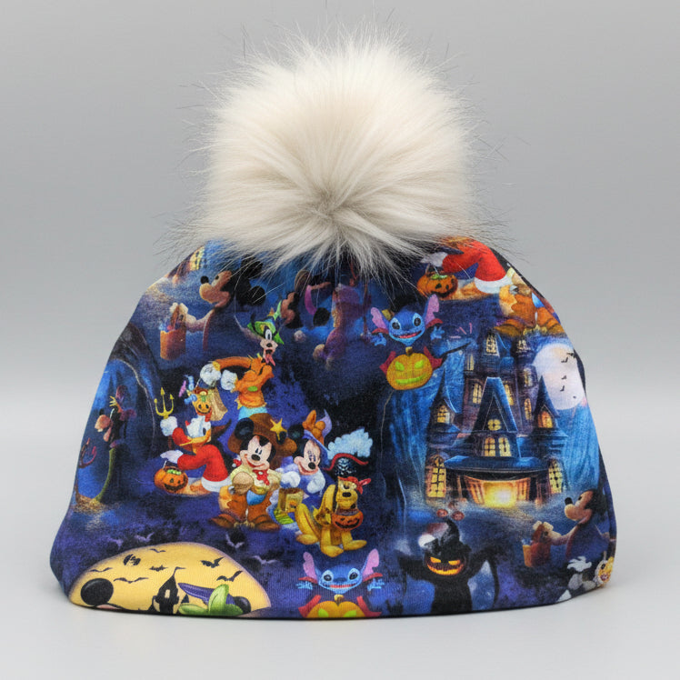 Tuque enfant doublée micropolar avec pompon amovible - 2 ans (40 cm)