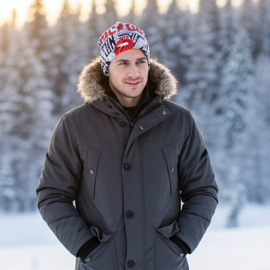 Tuque en tissu doublé micro-polar