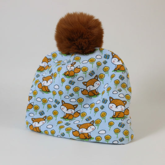 Tuque enfant doublée micropolar avec pompon amovible - 1 an (38 cm)