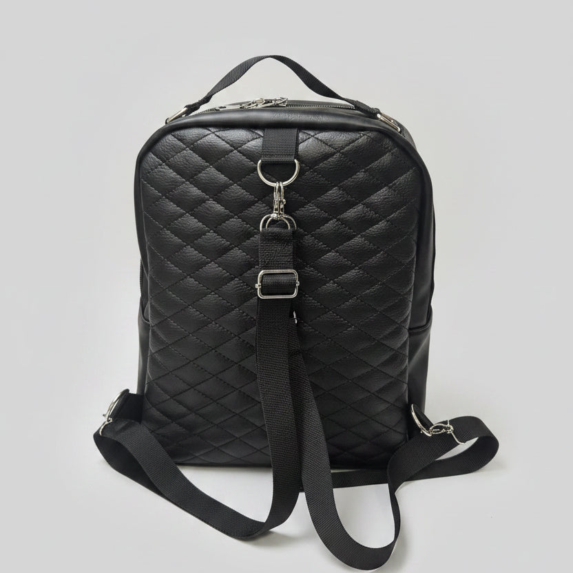 Sac à dos sacoche en simili cuir matelassé