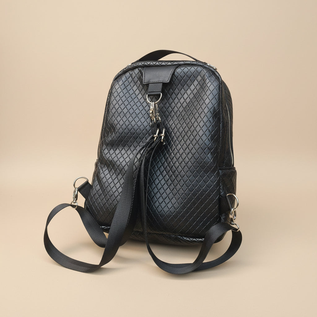 Sac à dos sacoche en simili cuir matelassé