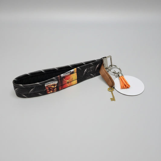 Porte-clé avec sangle en simili cuir
