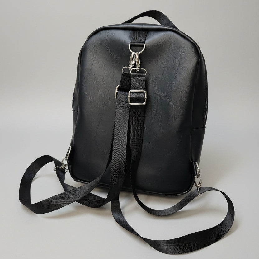 Sac à dos sacoche en simili cuir matelassé
