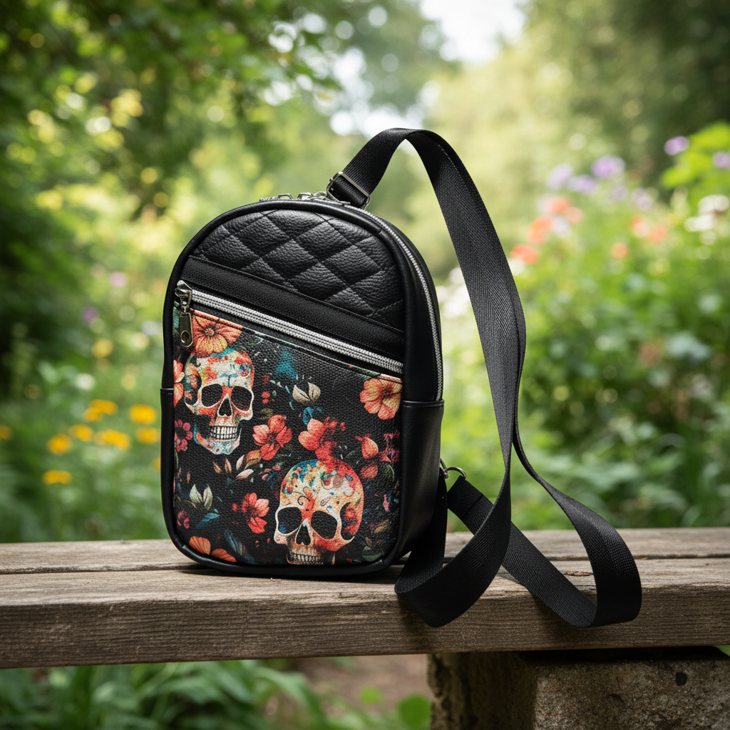 Sac à dos sacoche en simili cuir matelassé (Petit)