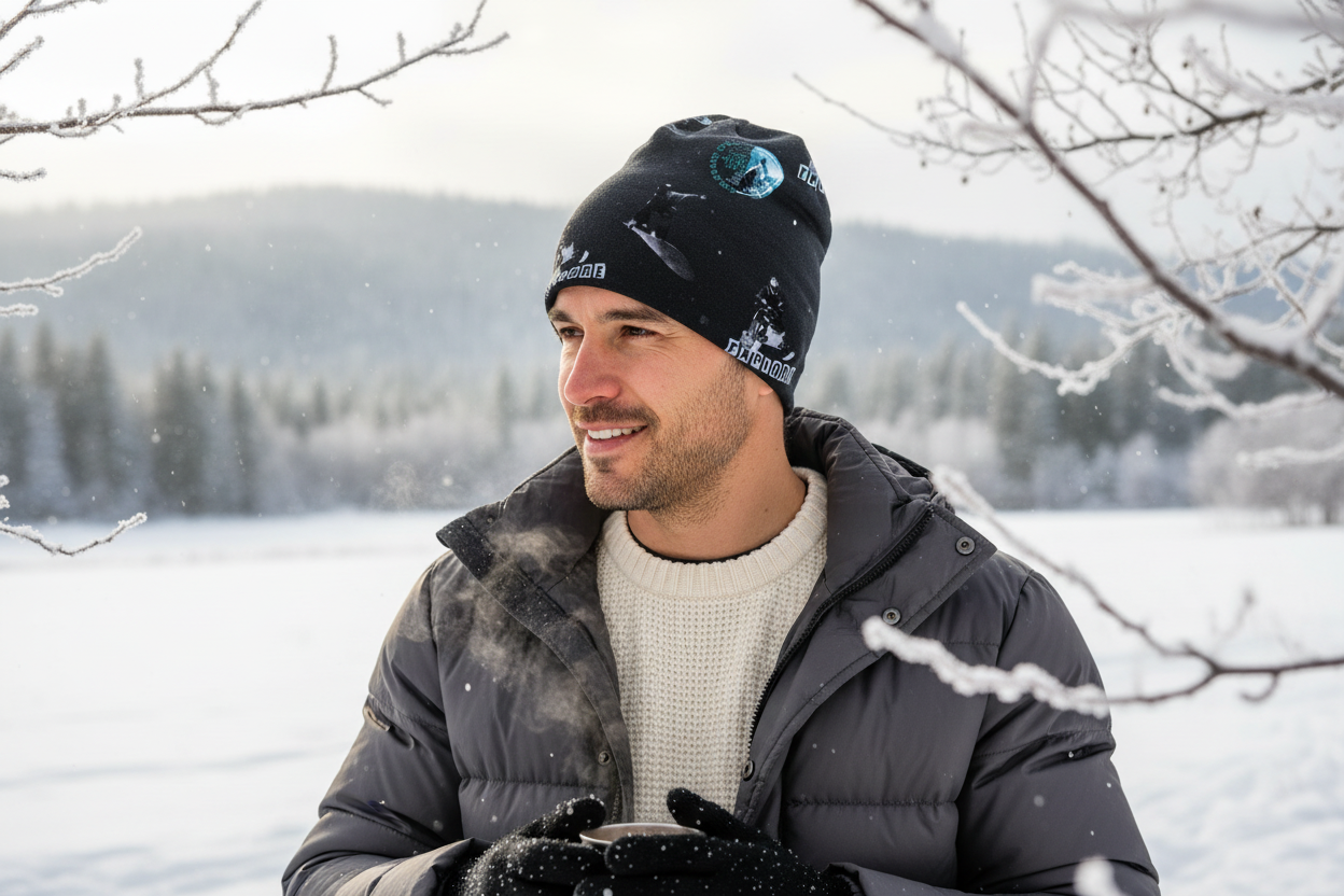 Tuque en tissu doublé micro-polar