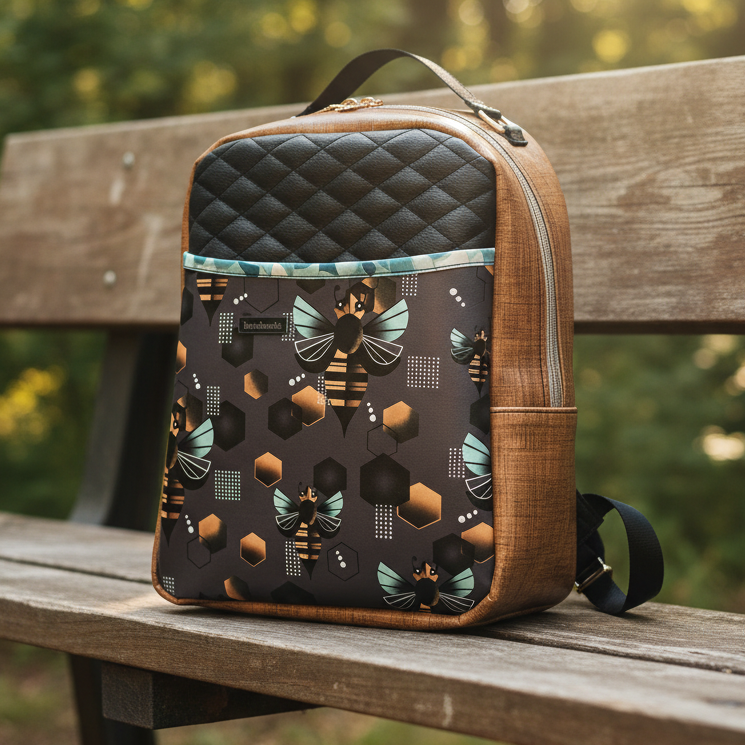 Sac à dos sacoche en simili cuir matelassé