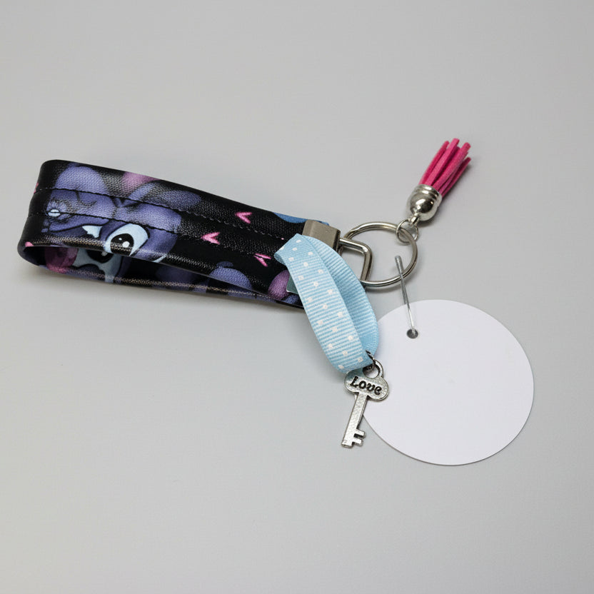Porte-clé avec sangle en simili cuir