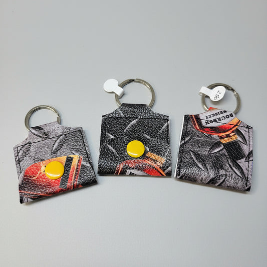 Mini porte-clé avec pochette à bouton pression