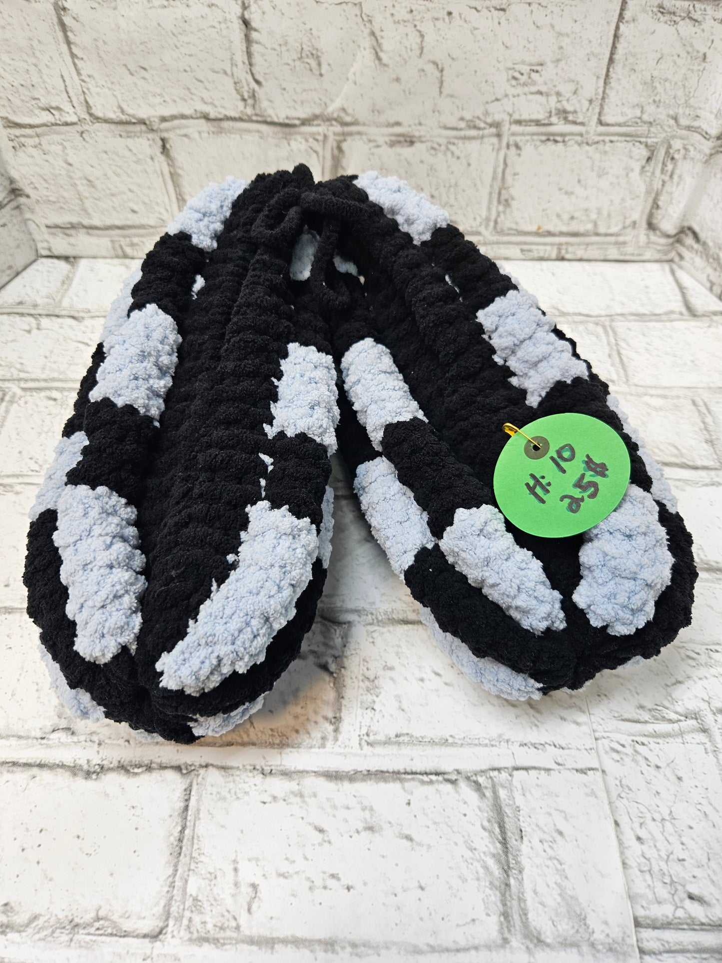 Pantoufles en laine tricotées–Homme 10