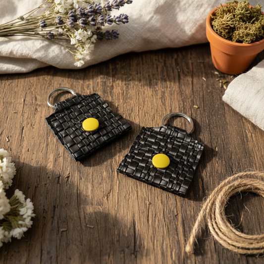 Mini porte-clé avec pochette à bouton pression