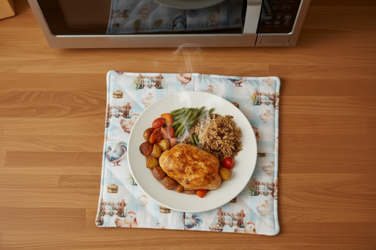 Sous-assiettes réversibles pour micro-ondes