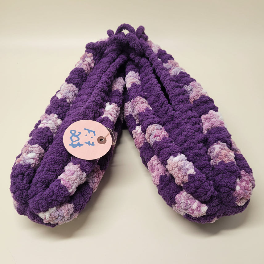 Pantoufles en laine tricotées–Femme 7