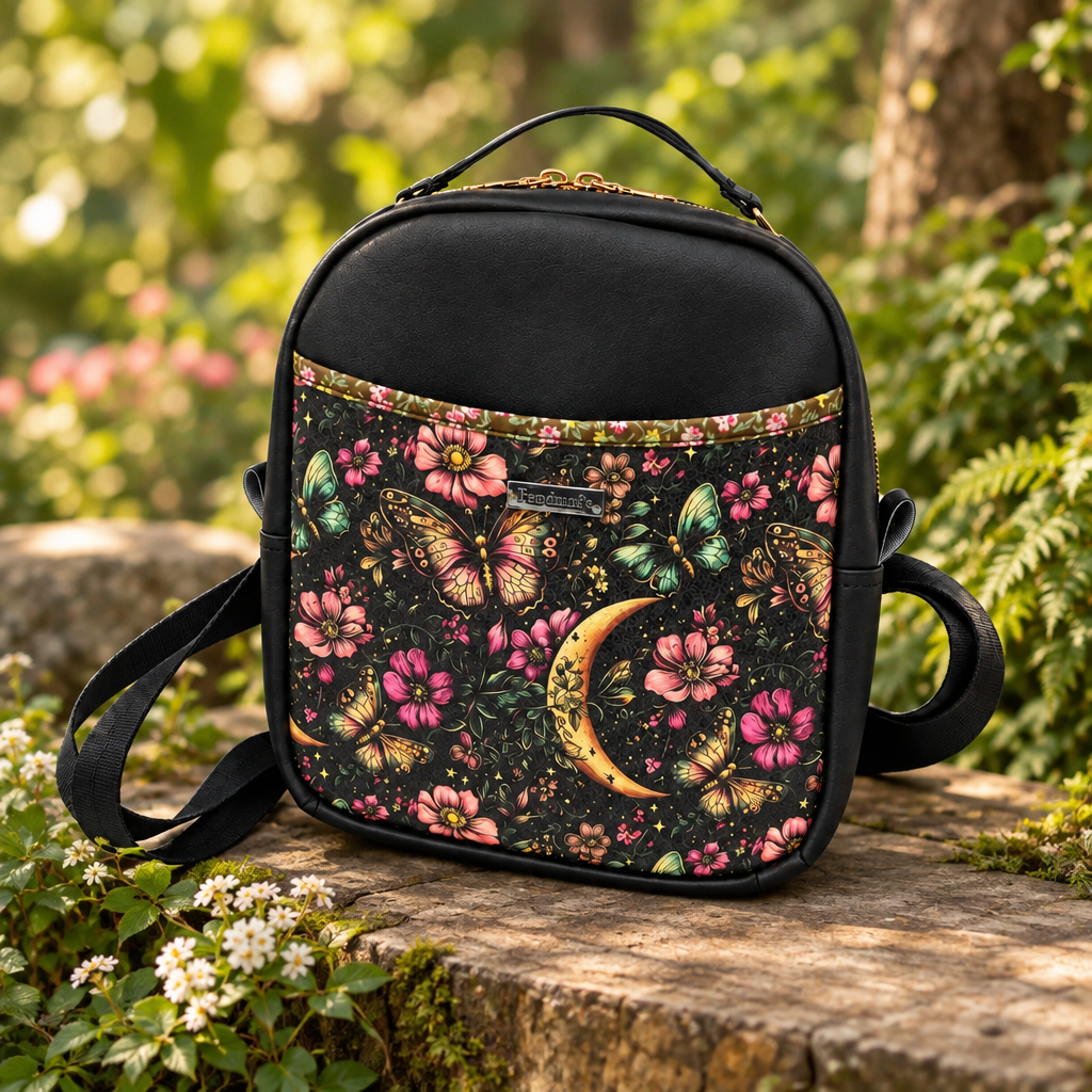 Sac à dos sacoche en simili cuir (Moyen)