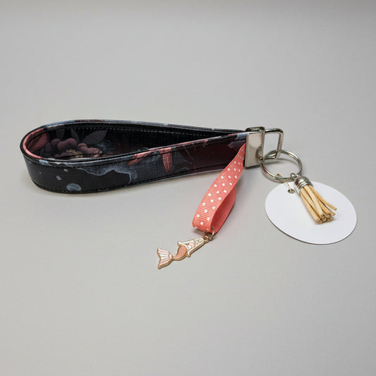 Porte-clé avec sangle en simili cuir