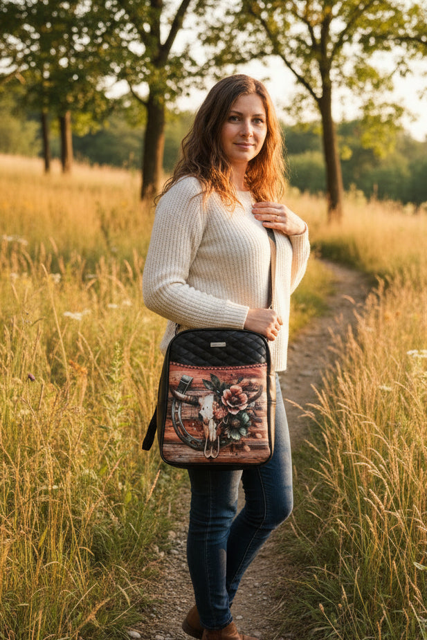Sac à dos sacoche en simili cuir matelassé